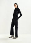 Essentiel Antwerp Black flared pants with rhinestone - embellsihed sideseams - Fifi & Moose BoutiqueFifi & Moose BoutiqueFifi & Moose BoutiqueClothing