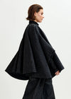 Essentiel Antwerp Black Jacquard oversized cape jacket - Fifi & Moose BoutiqueFifi & Moose BoutiqueFifi & Moose BoutiqueClothing