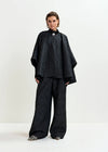 Essentiel Antwerp Black Jacquard oversized cape jacket - Fifi & Moose BoutiqueFifi & Moose BoutiqueFifi & Moose BoutiqueClothing