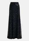 Essentiel Antwerp Black panelled maxi skirt with sequin and bead embellishments - Fifi & Moose BoutiqueFifi & Moose BoutiqueFifi & Moose BoutiqueClothing