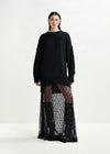 Essentiel Antwerp Black panelled maxi skirt with sequin and bead embellishments - Fifi & Moose BoutiqueFifi & Moose BoutiqueFifi & Moose BoutiqueClothing