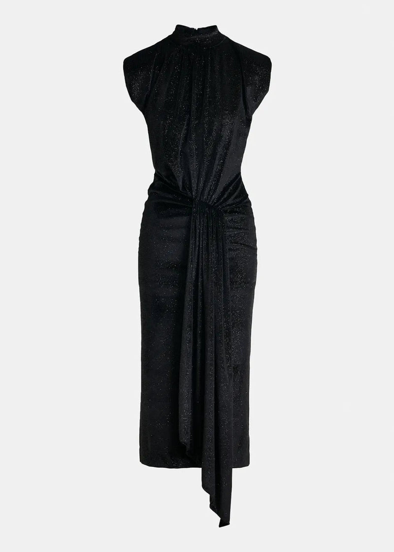 Essentiel Antwerp Black stretch - jersey midi dress - Fifi & Moose BoutiqueFifi & Moose BoutiqueFifi & Moose BoutiqueClothing