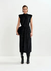 Essentiel Antwerp Black stretch - jersey midi dress - Fifi & Moose BoutiqueFifi & Moose BoutiqueFifi & Moose BoutiqueClothing