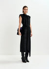 Essentiel Antwerp Black stretch - jersey midi dress - Fifi & Moose BoutiqueFifi & Moose BoutiqueFifi & Moose BoutiqueClothing