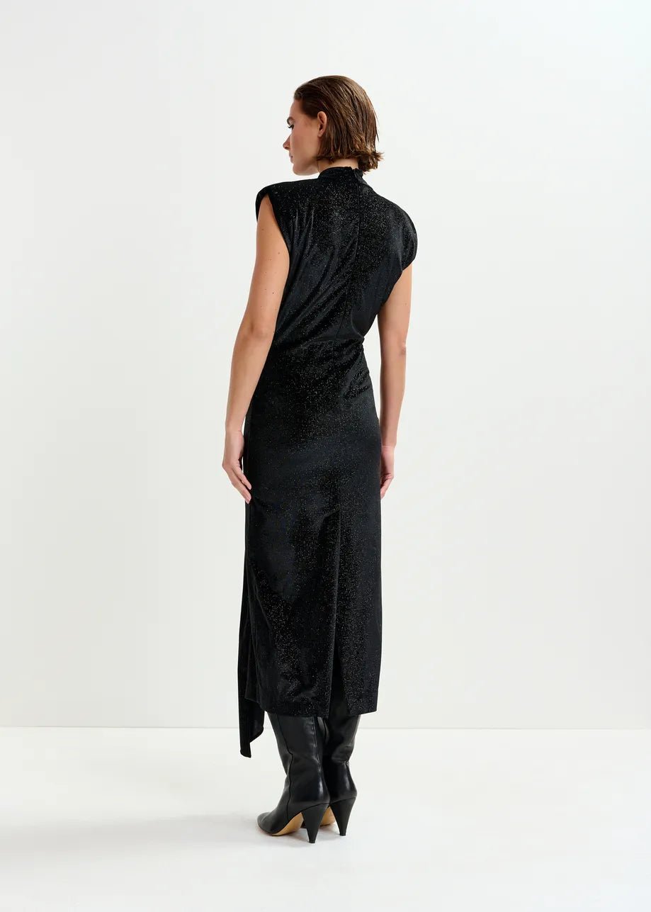 Essentiel Antwerp Black stretch - jersey midi dress - Fifi & Moose BoutiqueFifi & Moose BoutiqueFifi & Moose BoutiqueClothing