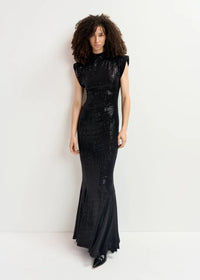 Essentiel Antwerp Gaviar long jersey dress - Fifi & Moose BoutiqueFifi & MooseFifi & Moose BoutiqueClothing