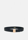 Essentiel Antwerp Gelt logo buckle leather belt in Evening Blue - Fifi & Moose BoutiqueFifi & MooseFifi & Moose BoutiqueBelt