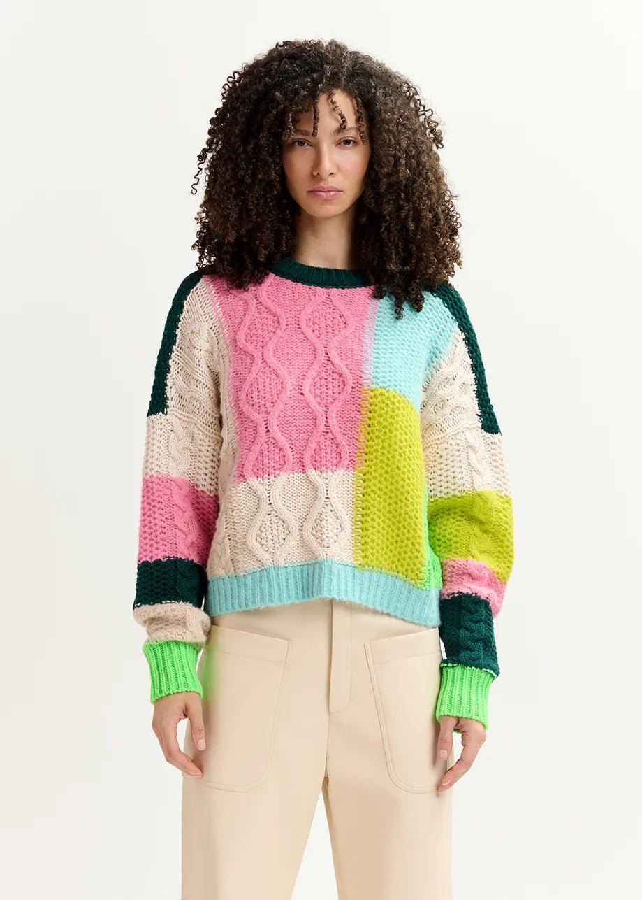 Essentiel Antwerp Giricrush patchwork knit pullover - Fifi & Moose BoutiqueFifi & MooseFifi & Moose BoutiquePullover