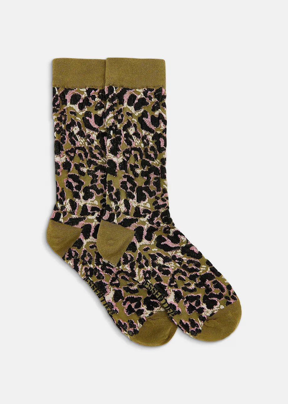 Essentiel Antwerp Gungle jacquard socks in Olive Tree - Fifi & Moose BoutiqueFifi & MooseFifi & Moose BoutiqueSocks