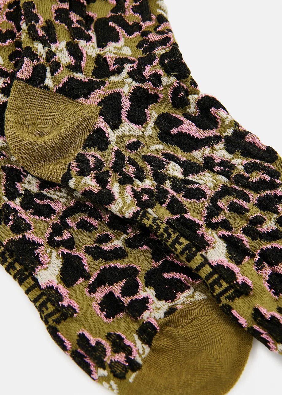 Essentiel Antwerp Gungle jacquard socks in Olive Tree - Fifi & Moose BoutiqueFifi & MooseFifi & Moose BoutiqueSocks