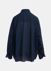 Essentiel Antwerp Ifire Navy ruffle - sleeve shirt - Fifi & Moose BoutiqueFifi & MooseFifi & Moose BoutiqueBlouse Shirt