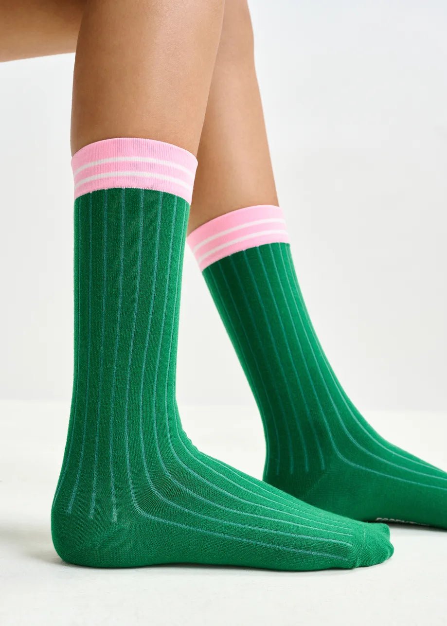 Essentiel Antwerp Imummy tricolour socks Green - Fifi & Moose BoutiqueFifi & MooseFifi & Moose BoutiqueClothing