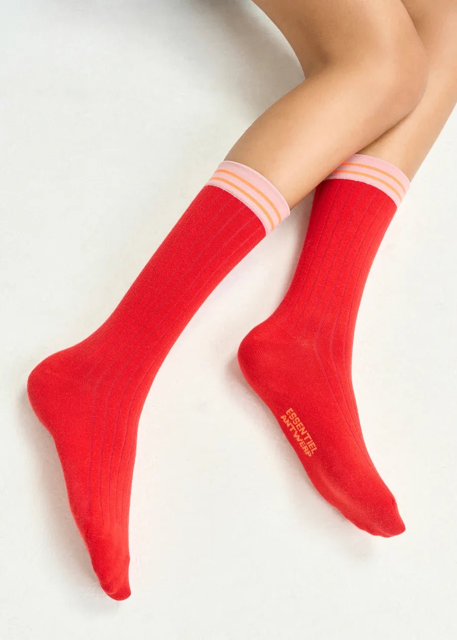 Essentiel Antwerp Imummy tricolour socks Red - Fifi & Moose BoutiqueFifi & MooseFifi & Moose BoutiqueClothing