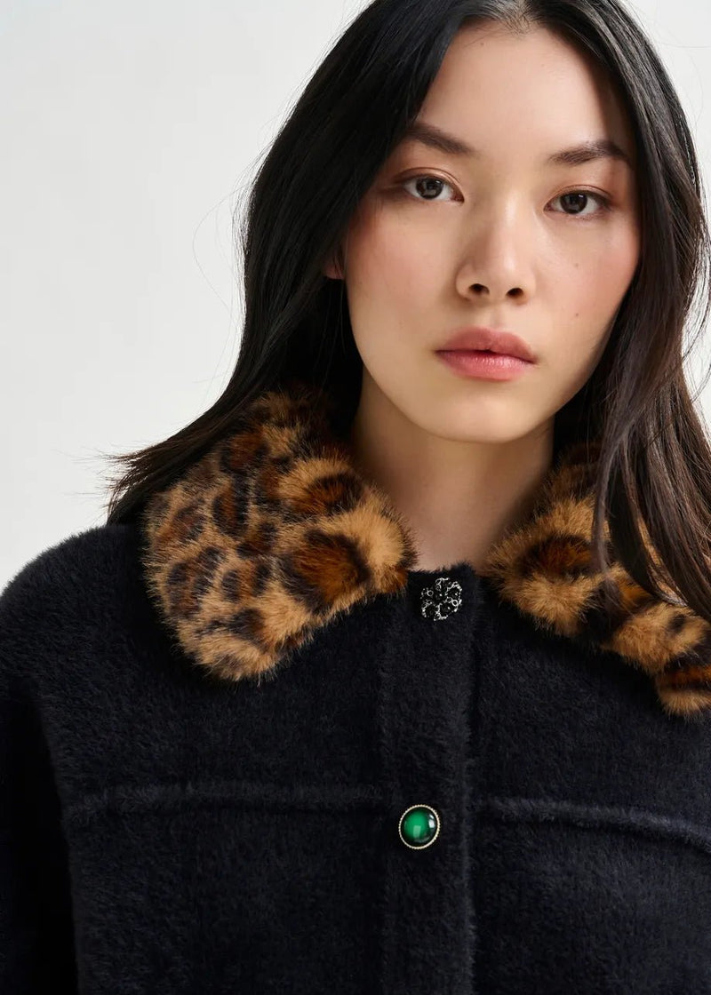 Essentiel Antwerp Intention jacket with collar - Black - Fifi & Moose BoutiqueFifi & Moose BoutiqueFifi & Moose BoutiqueCoats & Jackets