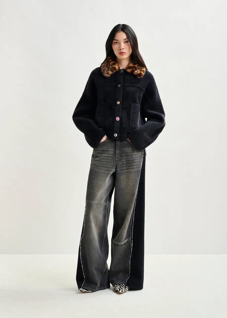 Essentiel Antwerp Intention jacket with collar - Black - Fifi & Moose BoutiqueFifi & Moose BoutiqueFifi & Moose BoutiqueCoats & Jackets