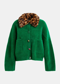 Essentiel Antwerp Intention jacket with collar - Green - Fifi & Moose BoutiqueFifi & Moose BoutiqueFifi & Moose BoutiqueCoats & Jackets