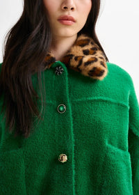 Essentiel Antwerp Intention jacket with collar - Green - Fifi & Moose BoutiqueFifi & Moose BoutiqueFifi & Moose BoutiqueCoats & Jackets