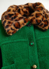 Essentiel Antwerp Intention jacket with collar - Green - Fifi & Moose BoutiqueFifi & Moose BoutiqueFifi & Moose BoutiqueCoats & Jackets