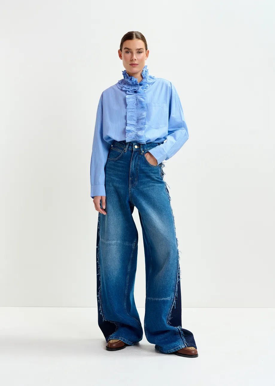 Essentiel Antwerp Ipojuca ruffle neckline shirt - Fifi & Moose BoutiqueFifi & Moose BoutiqueFifi & Moose BoutiqueShirt