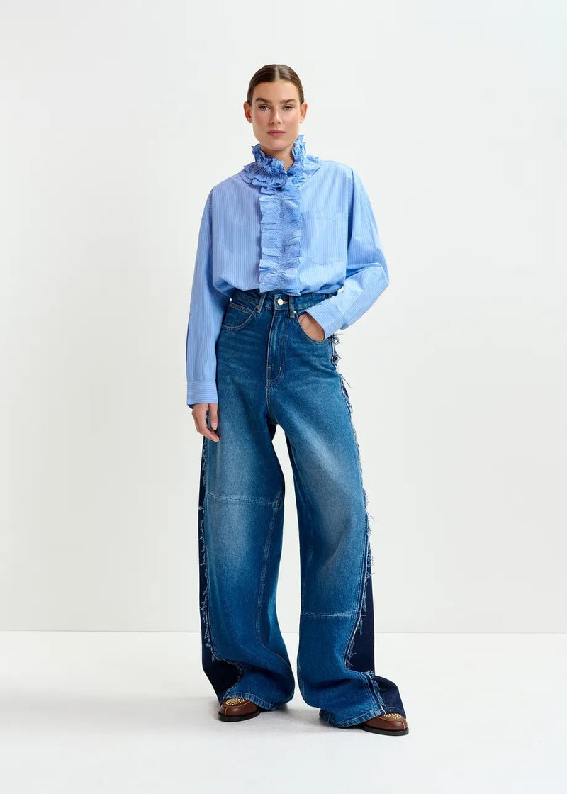 Essentiel Antwerp Ipojuca ruffle neckline shirt - Fifi & Moose BoutiqueFifi & Moose BoutiqueFifi & Moose BoutiqueShirt