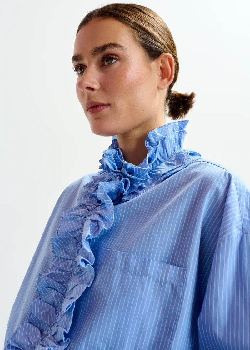 Essentiel Antwerp Ipojuca ruffle neckline shirt - Fifi & Moose BoutiqueFifi & Moose BoutiqueFifi & Moose BoutiqueShirt