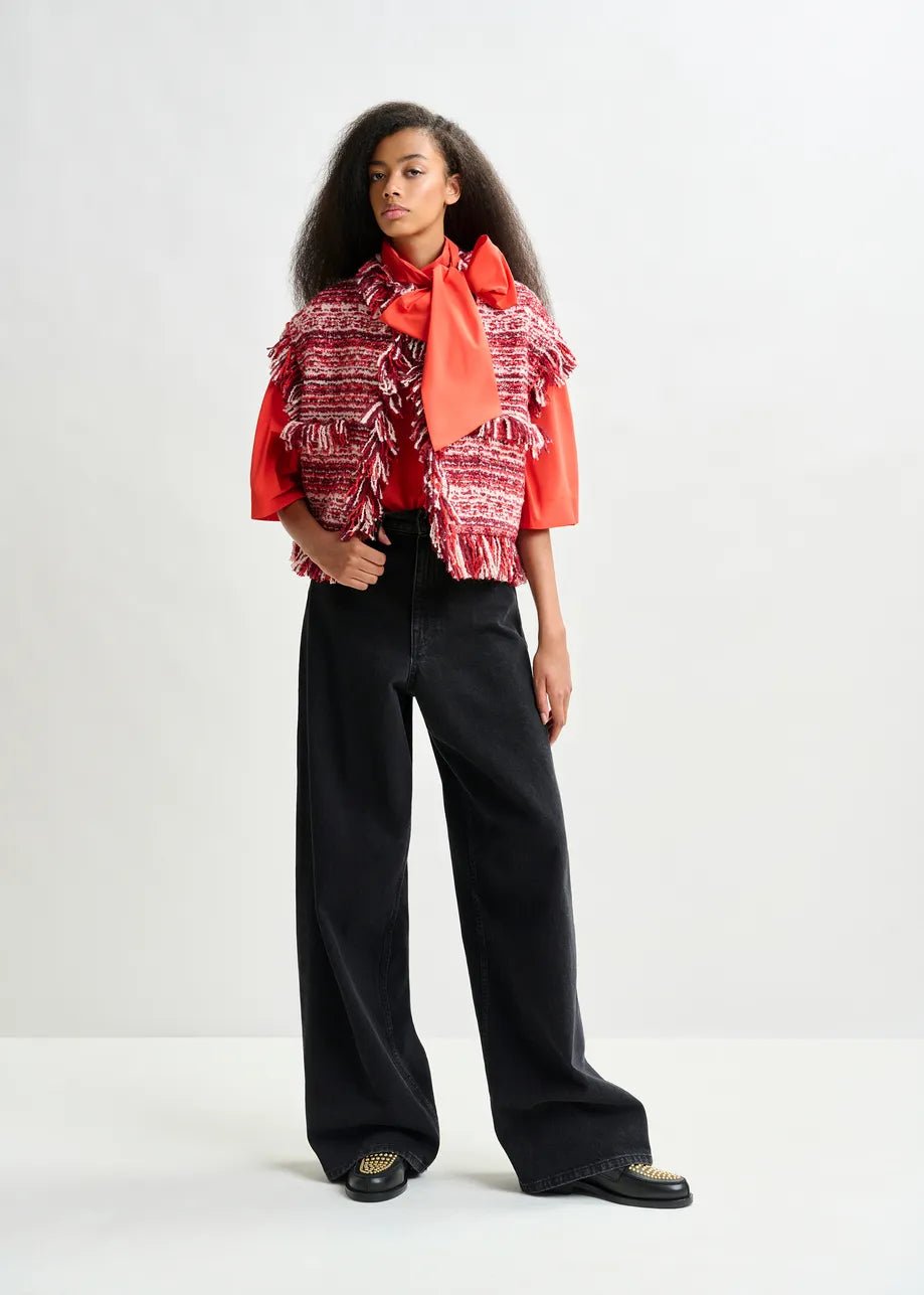 Essentiel Antwerp Ishani Fringed Gilet Hu - Fifi & Moose BoutiqueFifi & MooseFifi & Moose BoutiqueCoats & Jackets