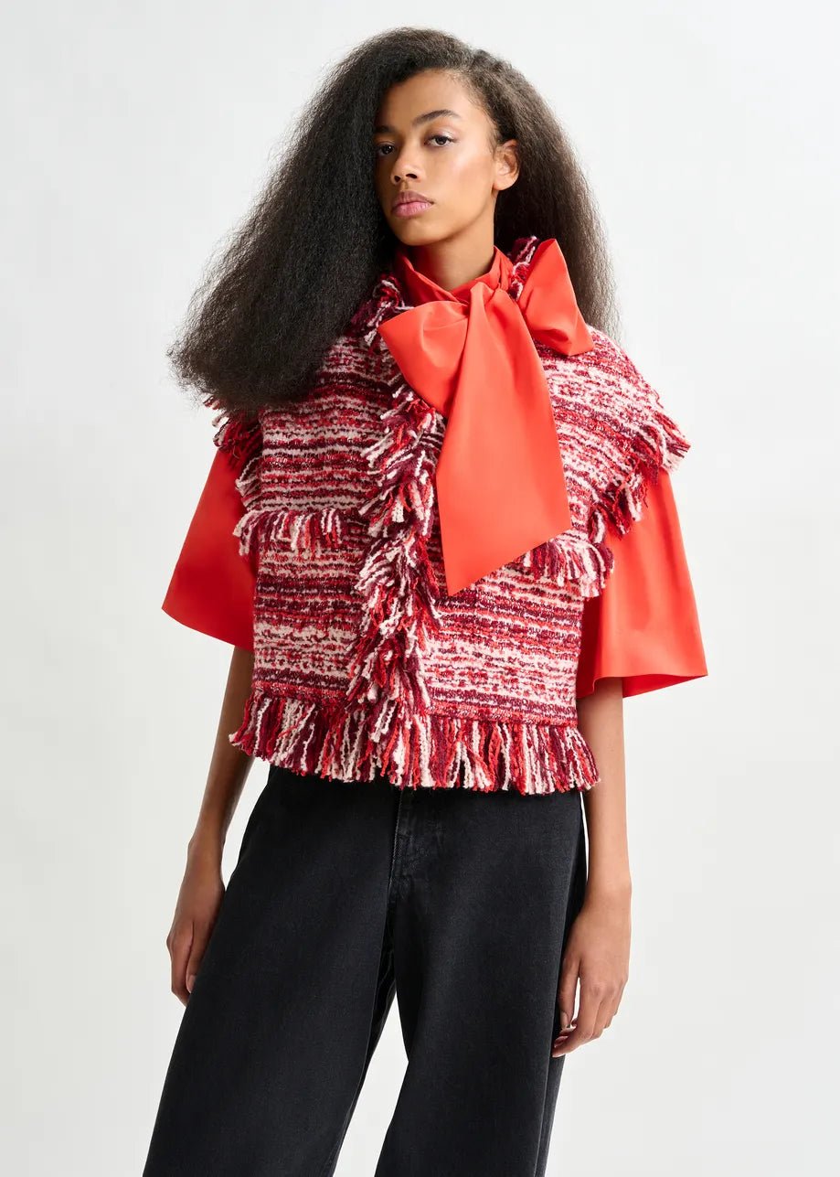 Essentiel Antwerp Ishani Fringed Gilet Hu - Fifi & Moose BoutiqueFifi & MooseFifi & Moose BoutiqueCoats & Jackets