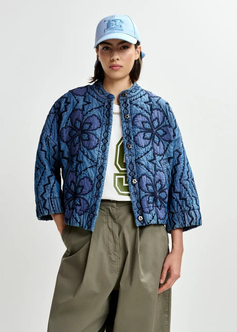 Essentiel Antwerp Jatropha Quilted Denim Jacket - Fifi & Moose BoutiqueFifi & Moose BoutiqueFifi & Moose BoutiqueCoats & Jackets