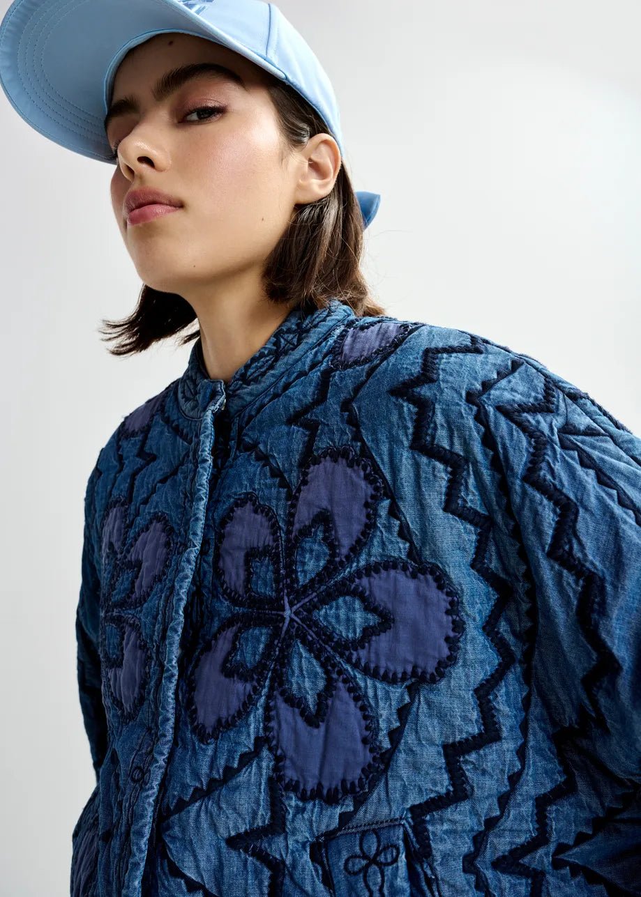 Essentiel Antwerp Jatropha Quilted Denim Jacket - Fifi & Moose BoutiqueFifi & Moose BoutiqueFifi & Moose BoutiqueCoats & Jackets
