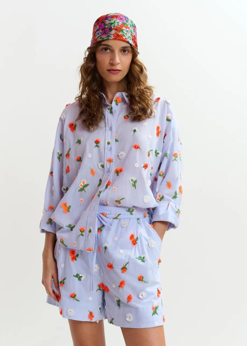 Essentiel Antwerp Jimena Embroidered Boxy Shirt - Fifi & Moose BoutiqueFifi & Moose BoutiqueFifi & Moose BoutiqueBlouse Shirt