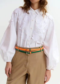 Essentiel Antwerp Joella Applique Flower Shirt - Fifi & Moose BoutiqueFifi & Moose BoutiqueFifi & Moose BoutiqueBlouse Shirt