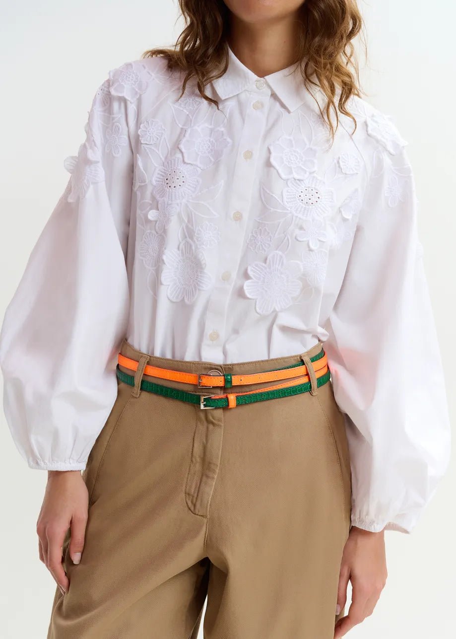 Essentiel Antwerp Joella Applique Flower Shirt - Fifi & Moose BoutiqueFifi & Moose BoutiqueFifi & Moose BoutiqueBlouse Shirt