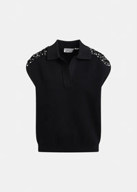 Essentiel Antwerp Joline Embroidered Knit Polo - Fifi & Moose BoutiqueFifi & Moose BoutiqueFifi & Moose BoutiqueClothing
