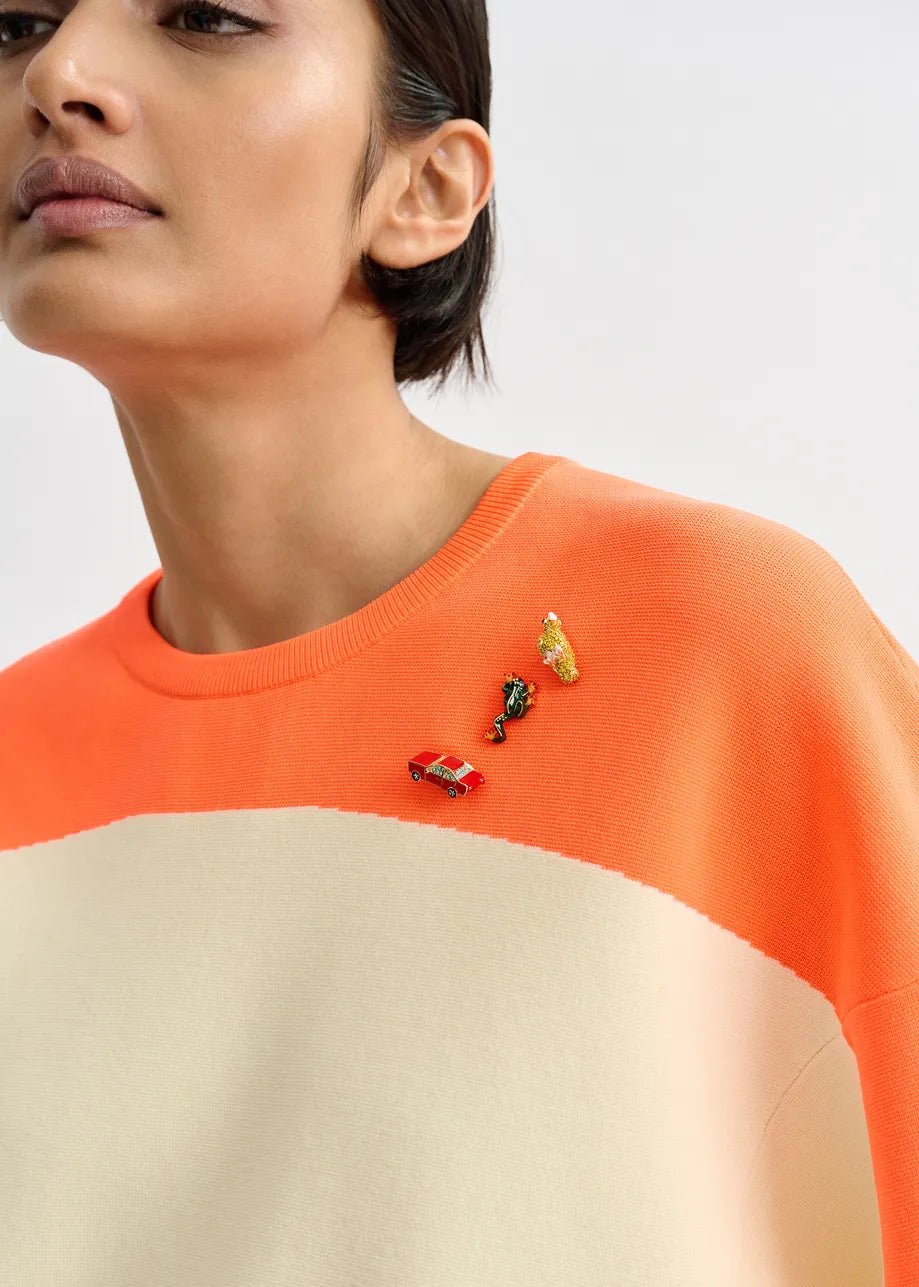 Essentiel Antwerp Joto Bicolour Knit Pullover - Fifi & Moose BoutiqueFifi & Moose BoutiqueFifi & Moose BoutiqueClothing