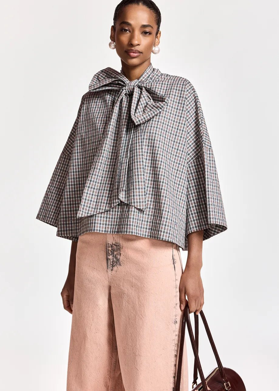 Essentiel Antwerp Kefir Pussy Bow Tie Top - Fifi & Moose BoutiqueFifi & Moose BoutiqueFifi & Moose BoutiqueBlouse Shirt