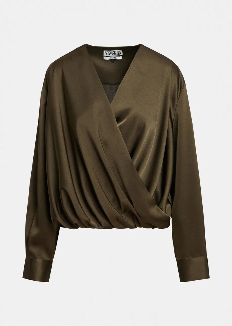 Essentiel Antwerp Kolwitzia Draping Wrap Top - Fifi & Moose BoutiqueFifi & Moose BoutiqueFifi & Moose BoutiqueBlouse