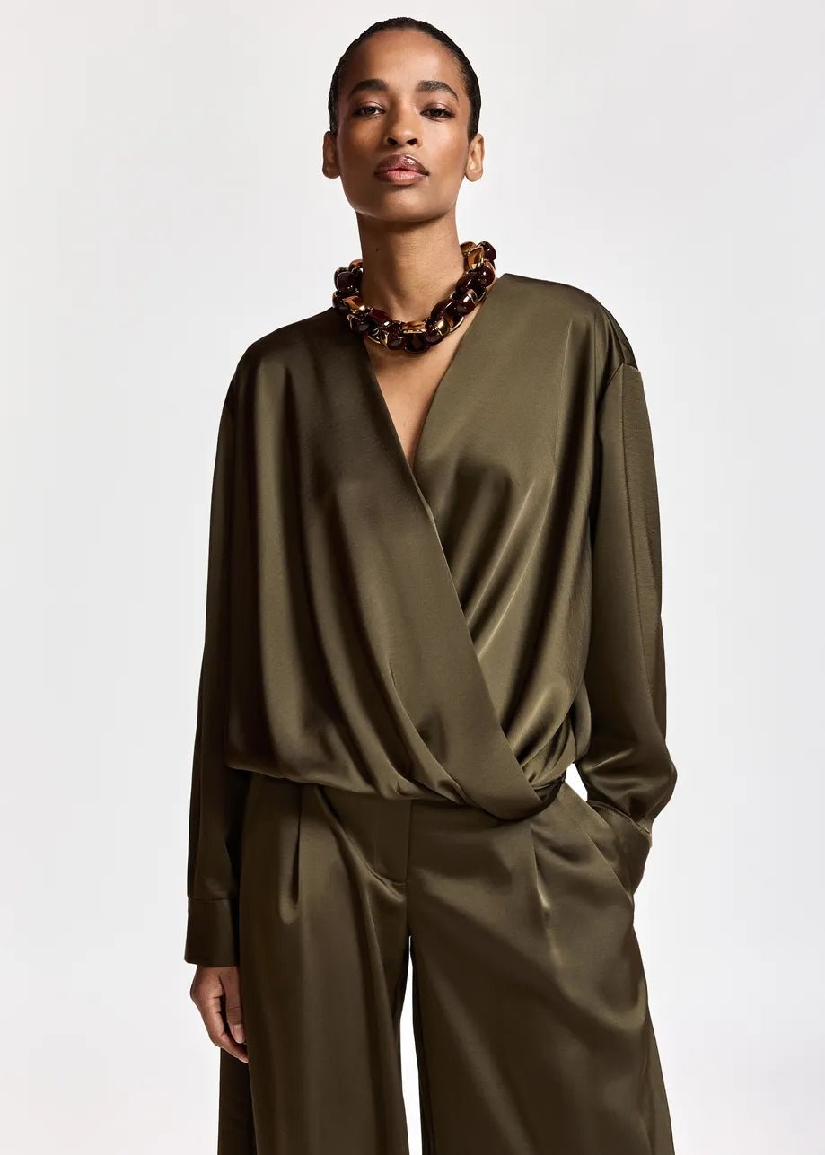 Essentiel Antwerp Kolwitzia Draping Wrap Top - Fifi & Moose BoutiqueFifi & Moose BoutiqueFifi & Moose BoutiqueBlouse