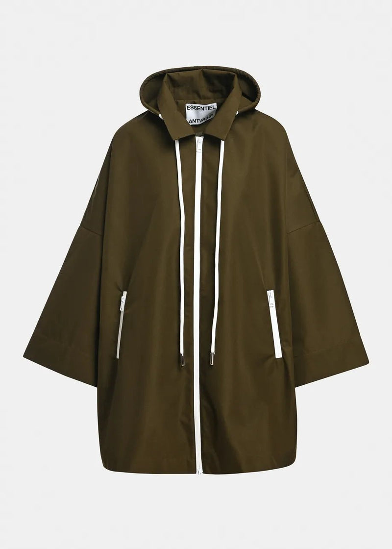 Essentiel Antwerp Krimson Oversized Rain Coat - Fifi & Moose BoutiqueFifi & Moose BoutiqueFifi & Moose BoutiqueCoats & Jackets