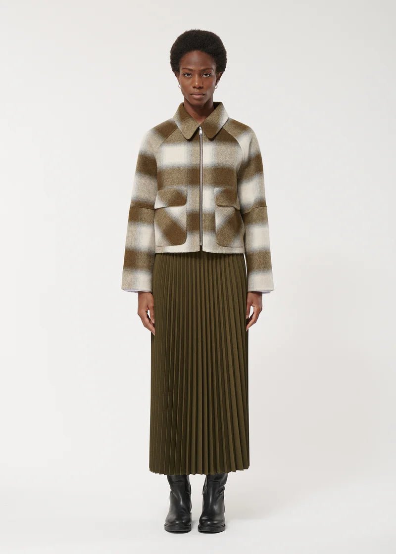 Humility Khaki and white tie & dye checkered jacket - Fifi & Moose BoutiqueFifi & Moose BoutiqueFifi & Moose BoutiqueCoats & Jackets