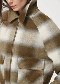Humility Khaki and white tie & dye checkered jacket - Fifi & Moose BoutiqueFifi & Moose BoutiqueFifi & Moose BoutiqueCoats & Jackets