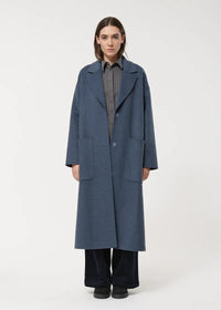 Humility Utellio Long Oversized coat in woolen fabric - Fifi & Moose BoutiqueFifi & Moose BoutiqueFifi & Moose BoutiqueCoat