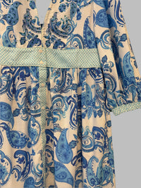 Inoa Saigon Dress in Paisley Azure - Fifi & Moose BoutiqueFifi & MooseFifi & Moose BoutiqueClothing