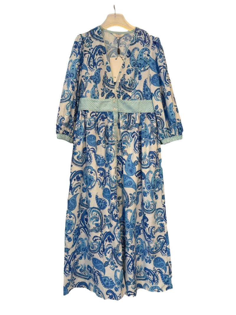 Inoa Saigon Dress in Paisley Azure - Fifi & Moose BoutiqueFifi & MooseFifi & Moose BoutiqueClothing