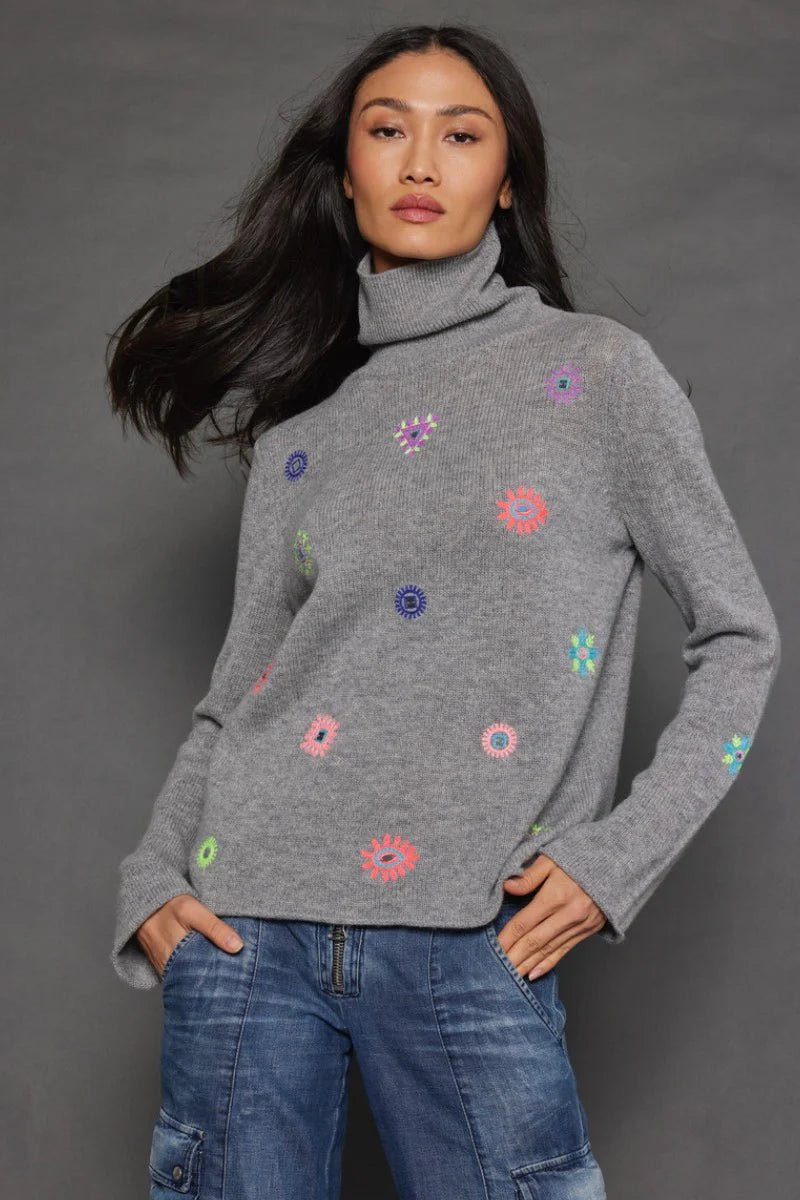 LIsa Todd Lucky Charms Sweater in Heather - Fifi & Moose BoutiqueFifi & MooseFifi & Moose BoutiqueClothing