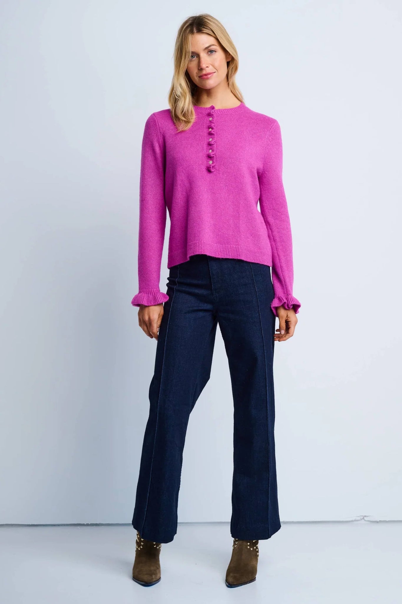 Lisa Todd The Allure Henley sweater - Hot Orchid - Fifi & Moose BoutiqueFifi & Moose BoutiqueFifi & Moose BoutiqueClothing