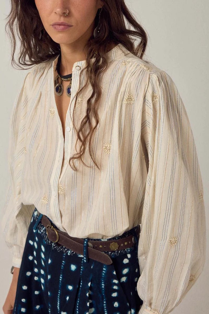 Maison Hotel Caroline Blouse Starry White - Fifi & Moose BoutiqueFifi & Moose BoutiqueFifi & Moose BoutiqueBlouse