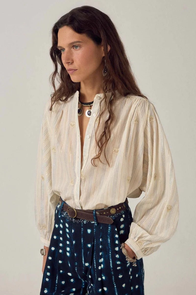 Maison Hotel Caroline Blouse Starry White - Fifi & Moose BoutiqueFifi & Moose BoutiqueFifi & Moose BoutiqueBlouse