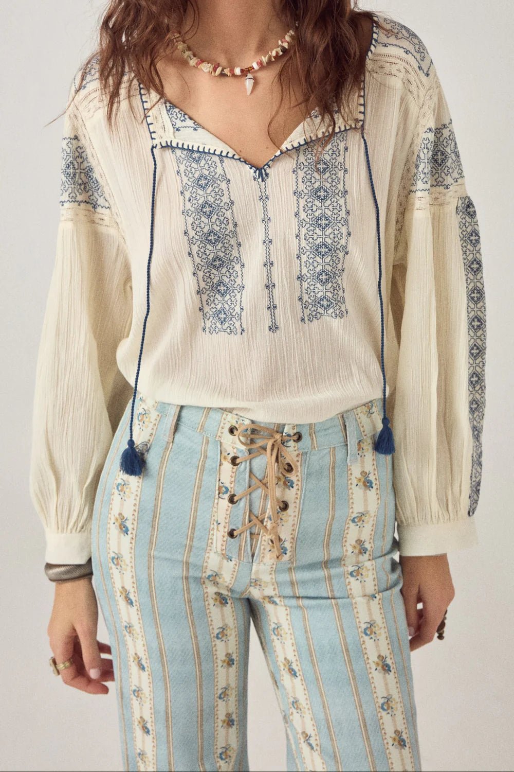 Maison Hotel Claudia Blouse Indigo Poet - Fifi & Moose BoutiqueFifi & Moose BoutiqueFifi & Moose BoutiqueBlouse