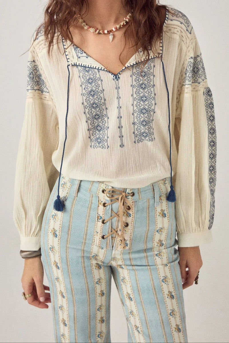 Maison Hotel Claudia Blouse Indigo Poet - Fifi & Moose BoutiqueFifi & Moose BoutiqueFifi & Moose BoutiqueBlouse