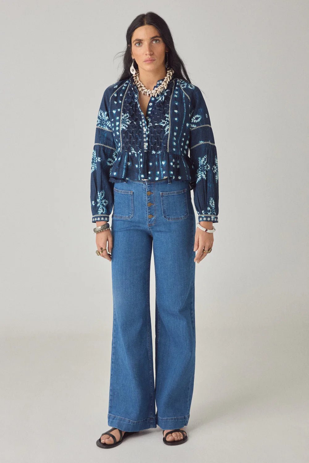 Maison Hotel Shibori Sora Blouse - Fifi & Moose BoutiqueFifi & Moose BoutiqueFifi & Moose BoutiqueBlouse